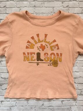 American Eagle Willie Nelson Ribbed Baby Tee